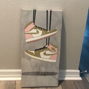 Oliver Gal Pink and Gold Sneaker Art Print